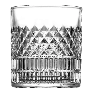 Diamond-band rocks glass