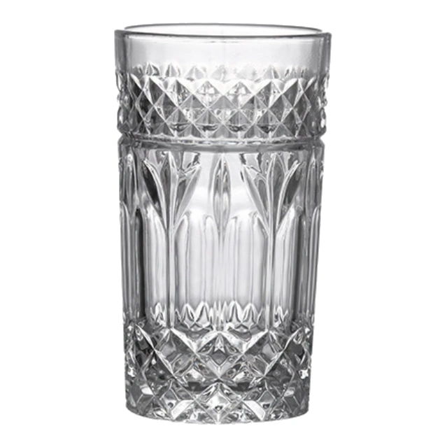 Tall leaf-pattern tumbler