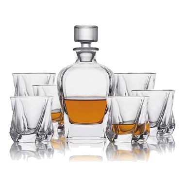 Rounded whiskey set