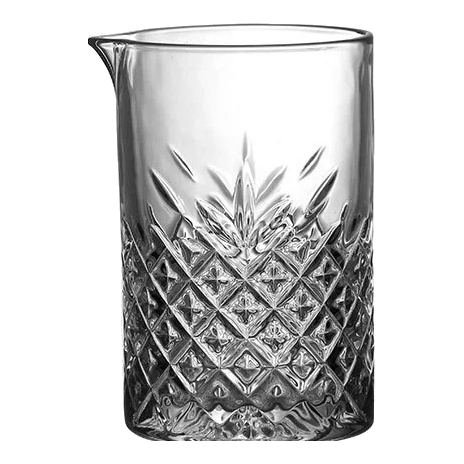 Cross-cut mixing glass