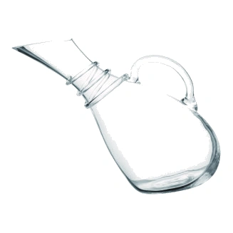 Angled wine decanter