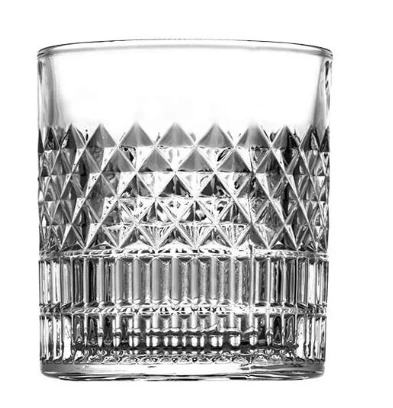 Diamond-band rocks glass