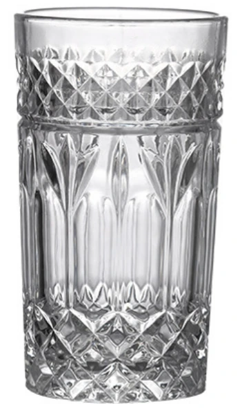 Tall leaf-pattern tumbler