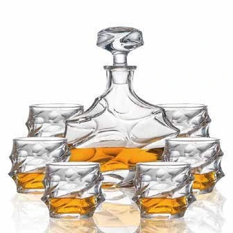 Sculptural whiskey set