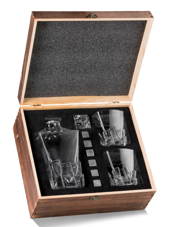 Geometric decanter gift set