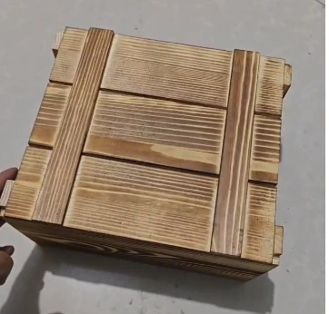 Closed wooden presentation box