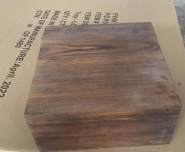 Plain wooden gift box