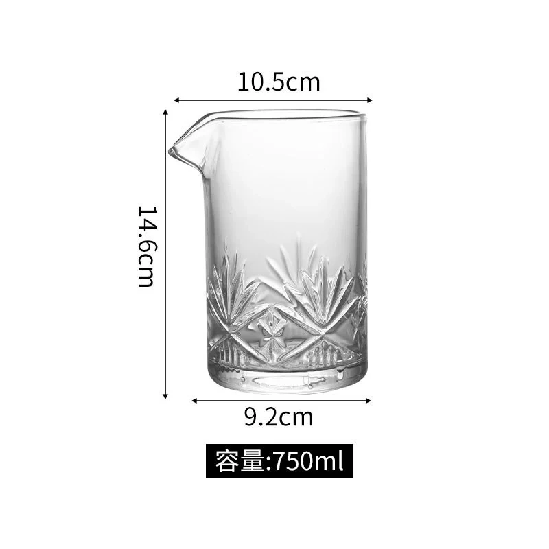 Leaf-cut mixing glass