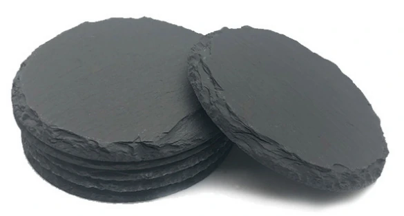 Round slate coaster