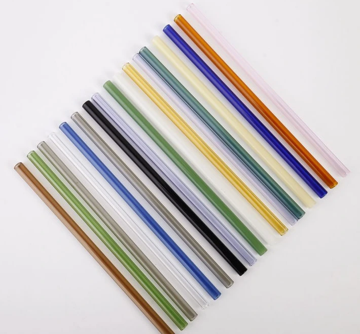 Straight glass straw collection