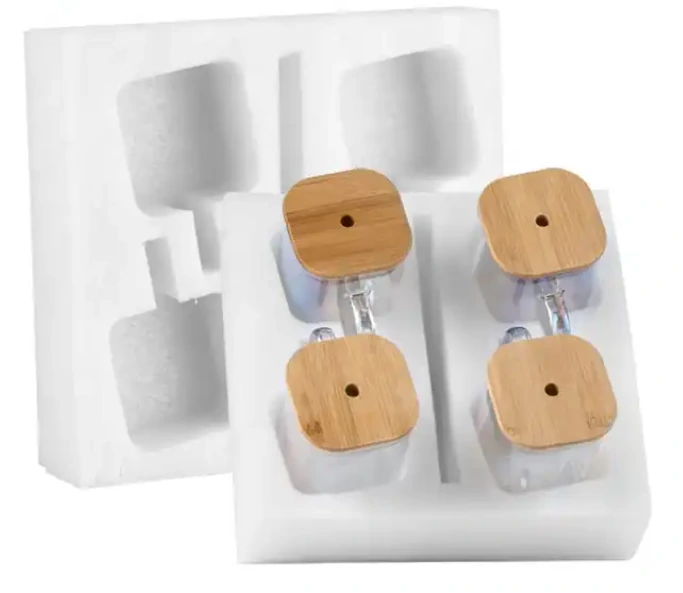 Frosted handled-glass set