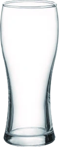 Rounded beer glass