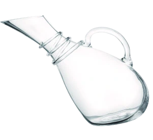 Angled wine decanter