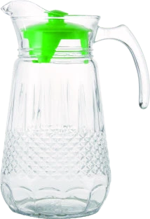 Faceted lidded pitcher