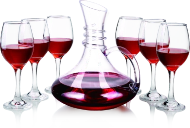 Coordinated wine-serving set