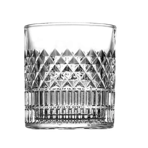 Diamond-band rocks glass