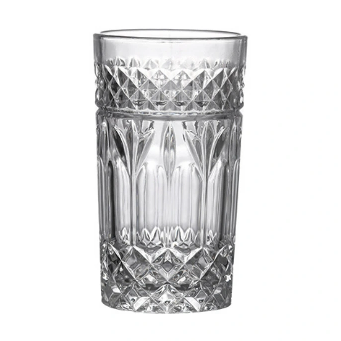 Tall leaf-pattern tumbler