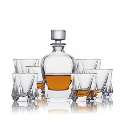 Rounded whiskey set