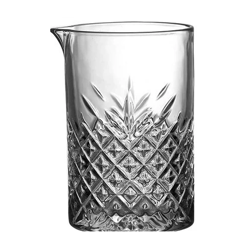 Cross-cut mixing glass