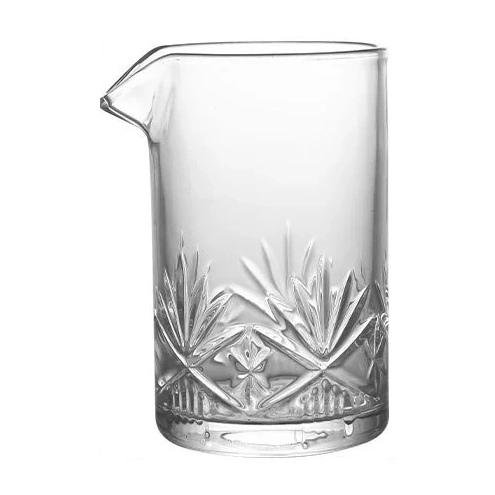 Leaf-cut mixing glass