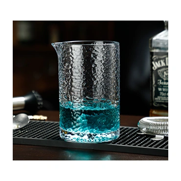 Ribbed bar mixing glass