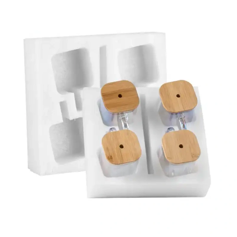 Frosted handled-glass set