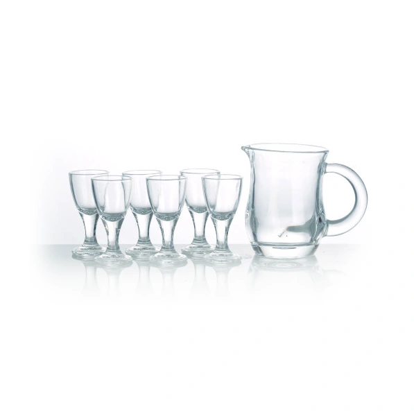 Stemmed-glass and pitcher set